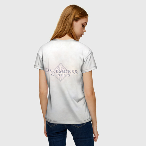 Женская футболка 3D с принтом Darksiders Genesis, вид сзади #2