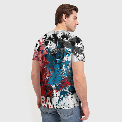 Мужская футболка 3D с принтом Чикаго Буллз, вид сзади #2