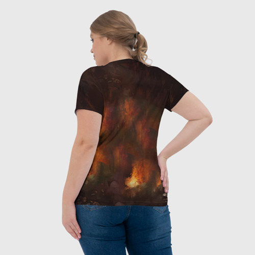 Женская футболка 3D с принтом LINDEMANN, вид сзади #2