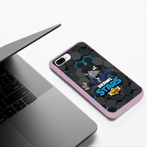Чехол для iPhone 7Plus/8 Plus матовый с принтом Crow (Brawl Stars), фото #5
