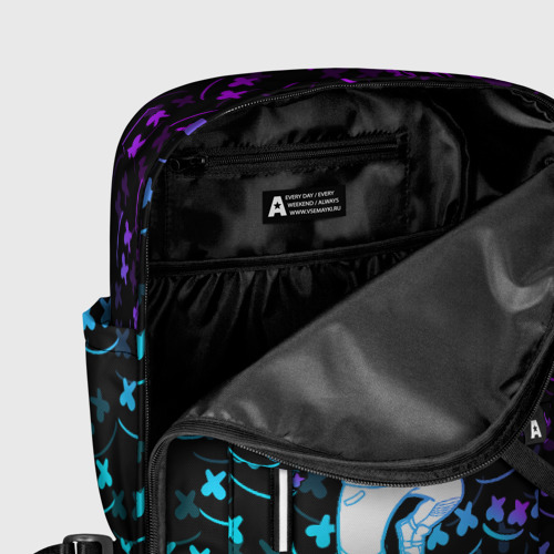 Женский рюкзак 3D с принтом FORTNITE MARSHMELLO NEON | ФОРТНАЙТ, фото #5