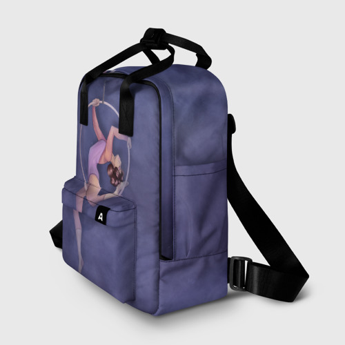 Женский рюкзак 3D с принтом Воздушная гимнастка, фото на моделе #1