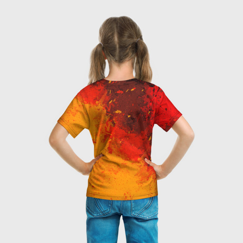 Детская футболка 3D с принтом Brawl Stars Spike Robot, вид сзади #2