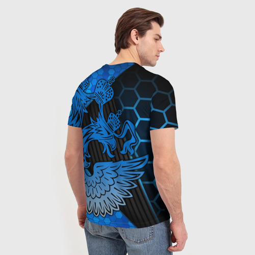 Мужская футболка 3D с принтом Хоккей, вид сзади #2