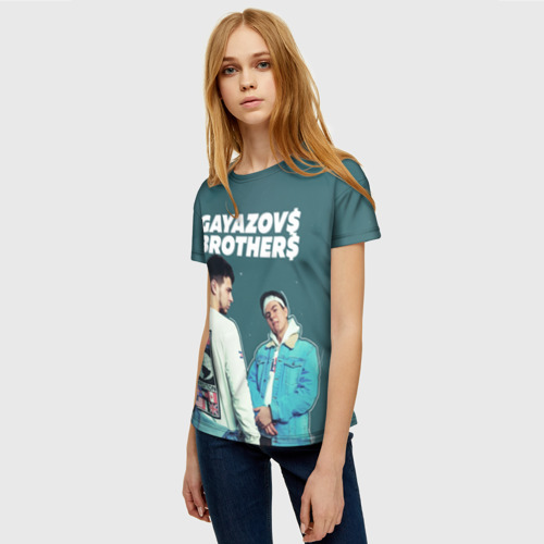 Женская футболка 3D с принтом Gayazov$ Brother$, фото на моделе #1