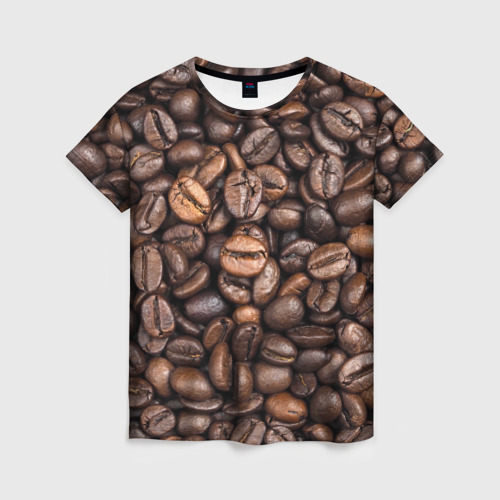 Женская футболка 3D с принтом Coffee, вид спереди #2