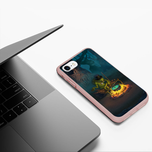 Чехол для iPhone 7/8 матовый с принтом Сэр Троглодит - Болото, текст, фото #5