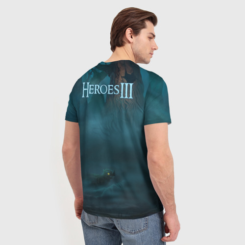 Мужская футболка 3D с принтом Сэр Троглодит - Болото, англ, вид сзади #2