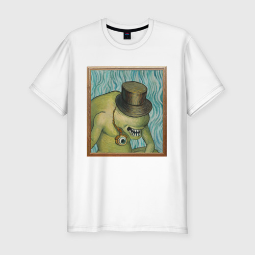 Мужская футболка хлопок Slim с принтом Сэр Троглодит - Импрессионизм, вид спереди #2