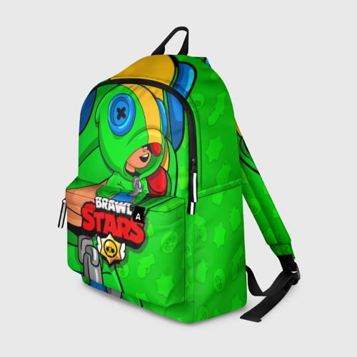 Рюкзак 3D с принтом BRAWL STARS LEON, вид спереди #2