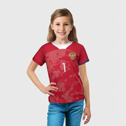 Детская 3D футболка с принтом Лев Яшин, вид сбоку #3