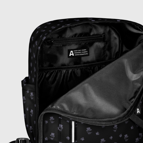 Женский рюкзак 3D с принтом Сэр Троглодит - Паттерн, черны, фото #5