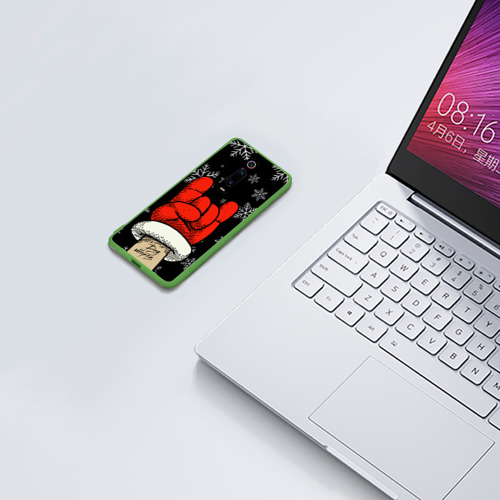 Чехол для Xiaomi Redmi Mi 9T с принтом Рок Дед Мороз, фото #5