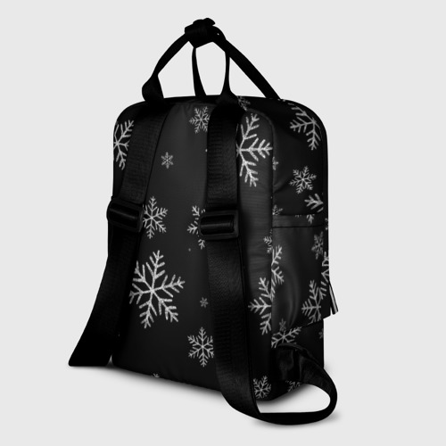 Женский рюкзак 3D с принтом Рок Дед Мороз, вид сзади #1