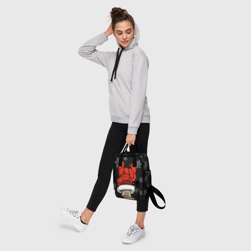 Женский рюкзак 3D с принтом Рок Дед Мороз, фото #4