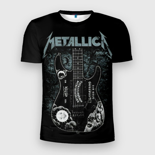Мужская футболка 3D Slim с принтом Metallica, вид спереди #2