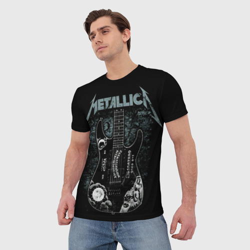 Мужская 3D футболка с принтом Metallica, фото на моделе #1