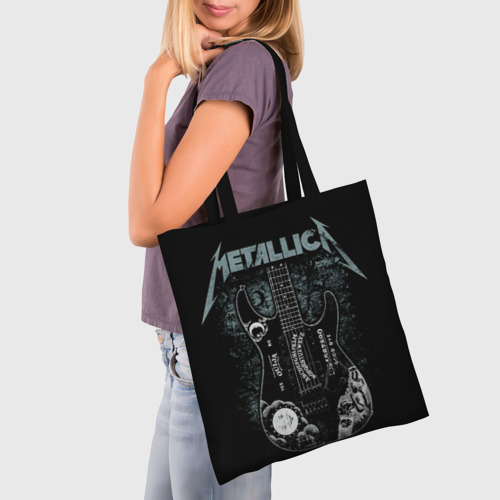 Шоппер 3D с принтом Metallica, фото на моделе #1