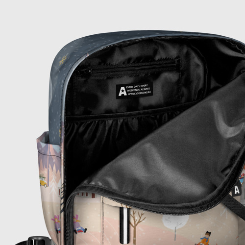 Женский рюкзак 3D с принтом Новогодние каникулы, фото #5