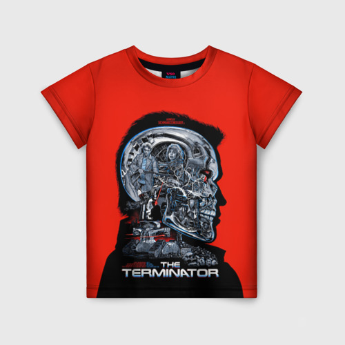 Детская футболка 3D с принтом The Terminator, вид спереди #2