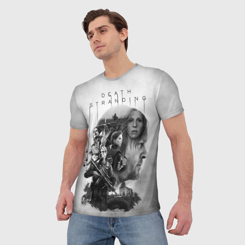 Мужская 3D футболка с принтом Death Stranding, фото на моделе #1