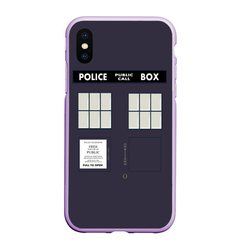 Чехол для iPhone XS Max матовый с принтом Doctor Who, вид спереди #2