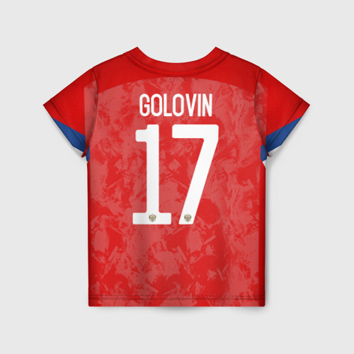 Детская 3D футболка с принтом Golovin home EURO 2020, вид сзади #1