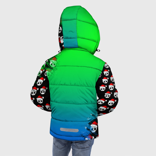 Зимняя куртка для мальчиков 3D с принтом Новогодний Brawl Stars Two Leon, вид сзади #2