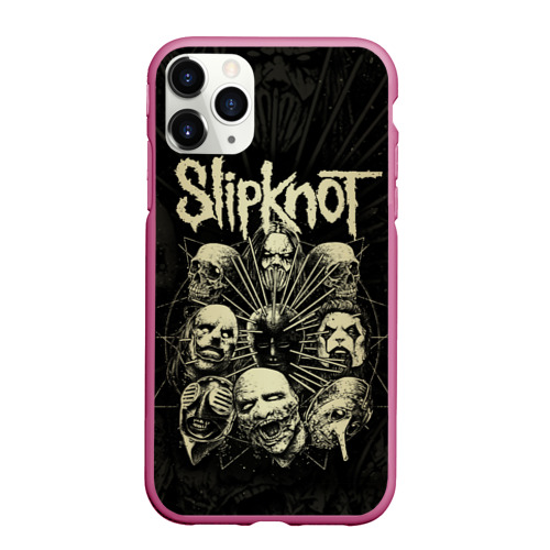 Чехол для iPhone 11 Pro матовый с принтом Slipknot, вид спереди #2