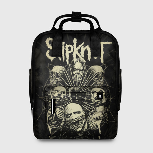 Женский рюкзак 3D с принтом Slipknot, вид спереди #2