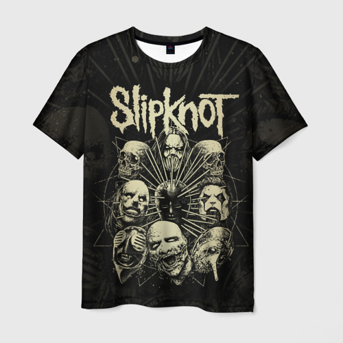 Мужская футболка 3D с принтом Slipknot, вид спереди #2