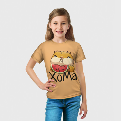 Детская 3D футболка с принтом ХоМа, вид сбоку #3