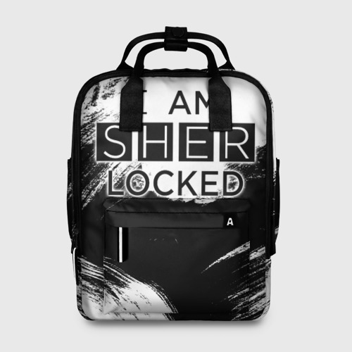 Женский рюкзак 3D с принтом Sherlock, вид спереди #2