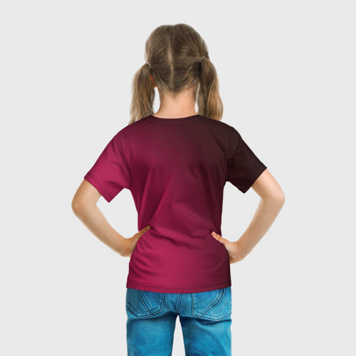 Детская футболка 3D с принтом Hazbin Hotel, вид сзади #2