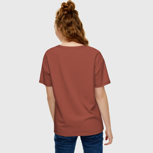 Женская футболка oversize с принтом CHIMMY BT21, вид сзади #2