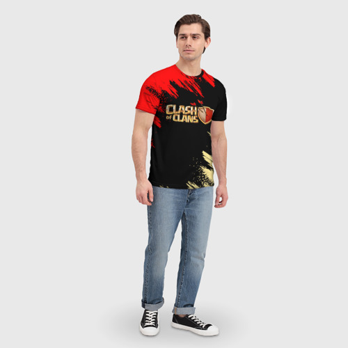 Мужская футболка 3D с принтом Clash of Clans, вид сбоку #3