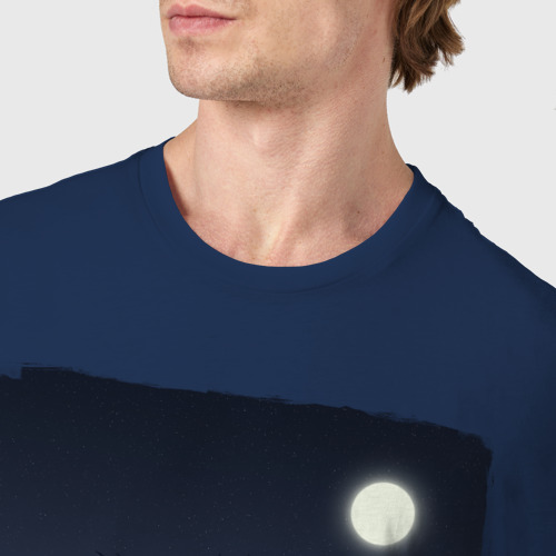 Мужская футболка хлопок с принтом Ночной Дракон, фото #4