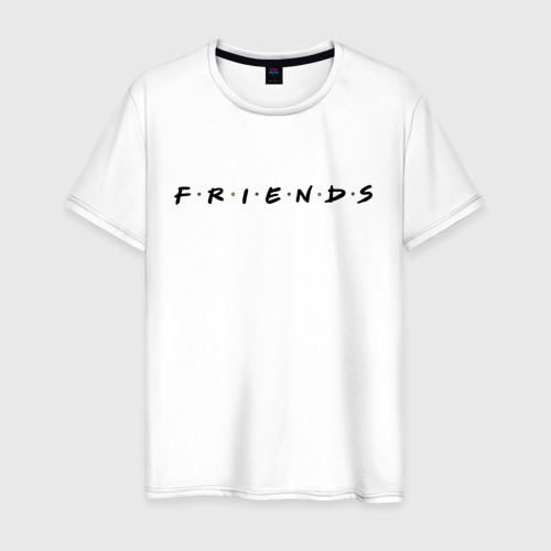 Мужская футболка с принтом Logo Friends, вид спереди #2