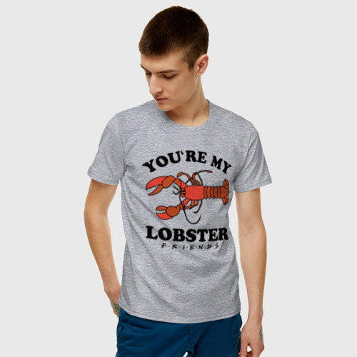 Мужская футболка с принтом You`re my Lobster, фото на моделе #1