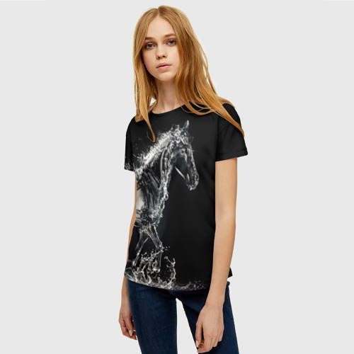 Женская футболка 3D с принтом Скакун, фото на моделе #1
