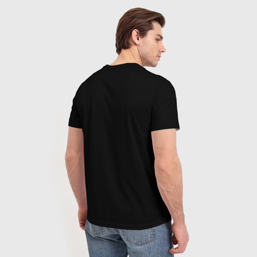 Мужская 3D футболка с принтом Control Джесси перед красным свечением, вид сзади #2