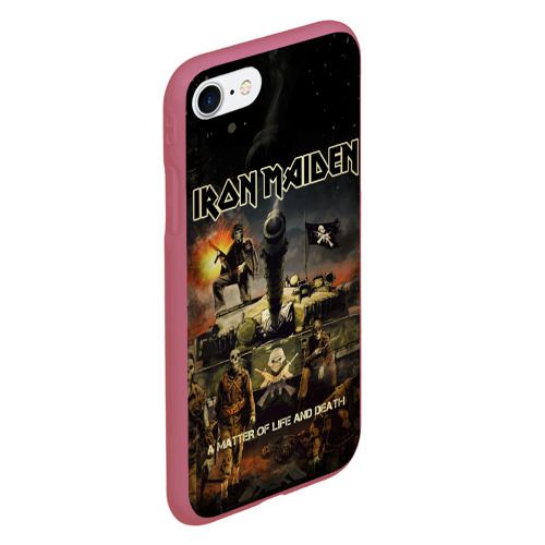 Чехол для iPhone 7/8 матовый с принтом Iron Maiden, вид сбоку #3