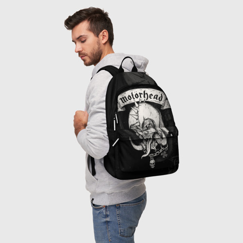 Рюкзак 3D с принтом Motorhead, фото на моделе #1