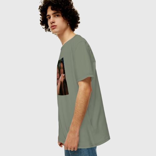 Мужская футболка хлопок Oversize с принтом Мемная картинка, вид сбоку #3