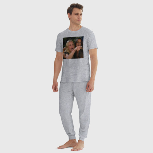 Мужская пижама хлопок с принтом Мемная картинка, вид сбоку #3