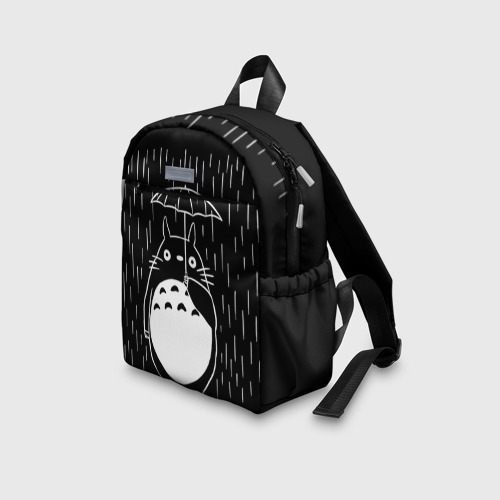 Детский рюкзак 3D с принтом Тоторо прячется от дождя, вид сбоку #3