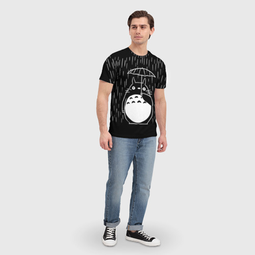 Мужская футболка 3D с принтом Тоторо, вид сбоку #3
