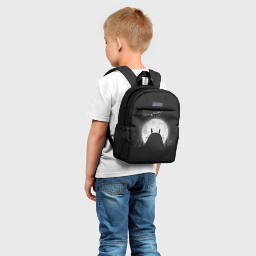 Детский рюкзак 3D с принтом Лунный Тоторо, фото на моделе #1