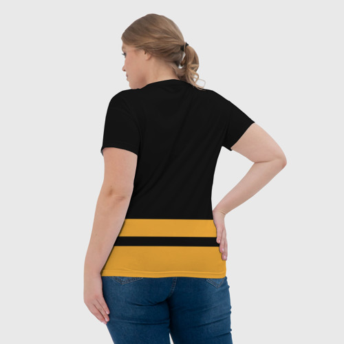 Женская футболка 3D с принтом Бостон Брюинз НХЛ, вид сзади #2