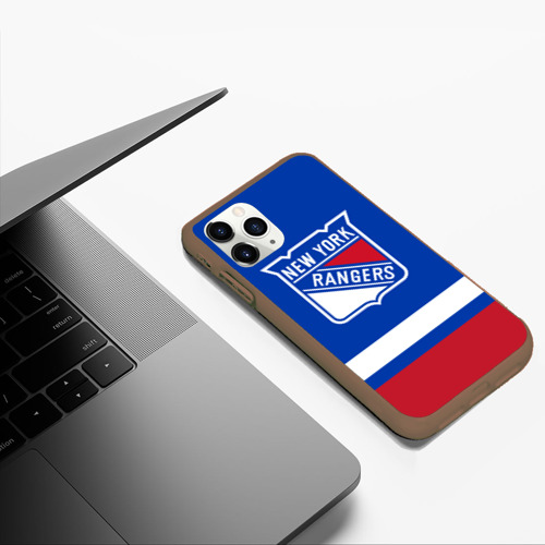 Чехол для iPhone 11 Pro Max матовый с принтом Нью-Йорк Рейнджерс НХЛ, фото #5
